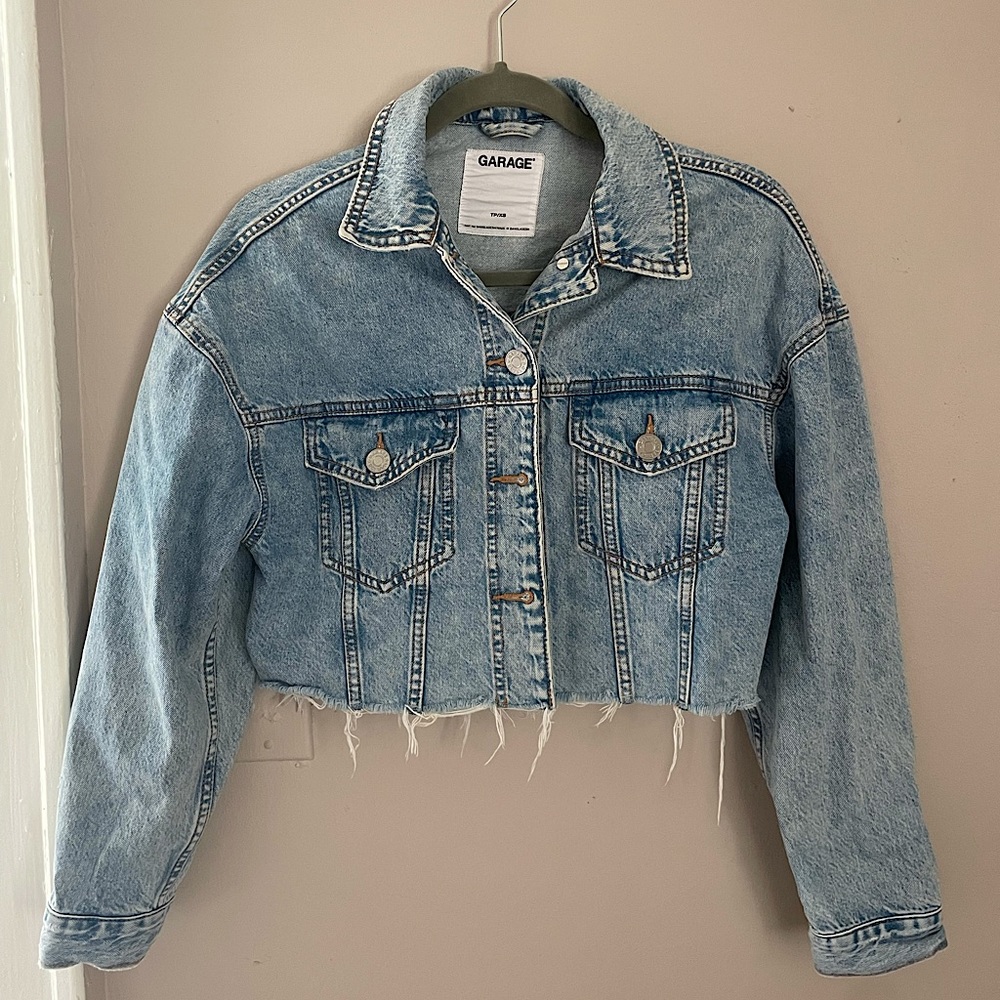 Oversized Cropped Jean Jacket